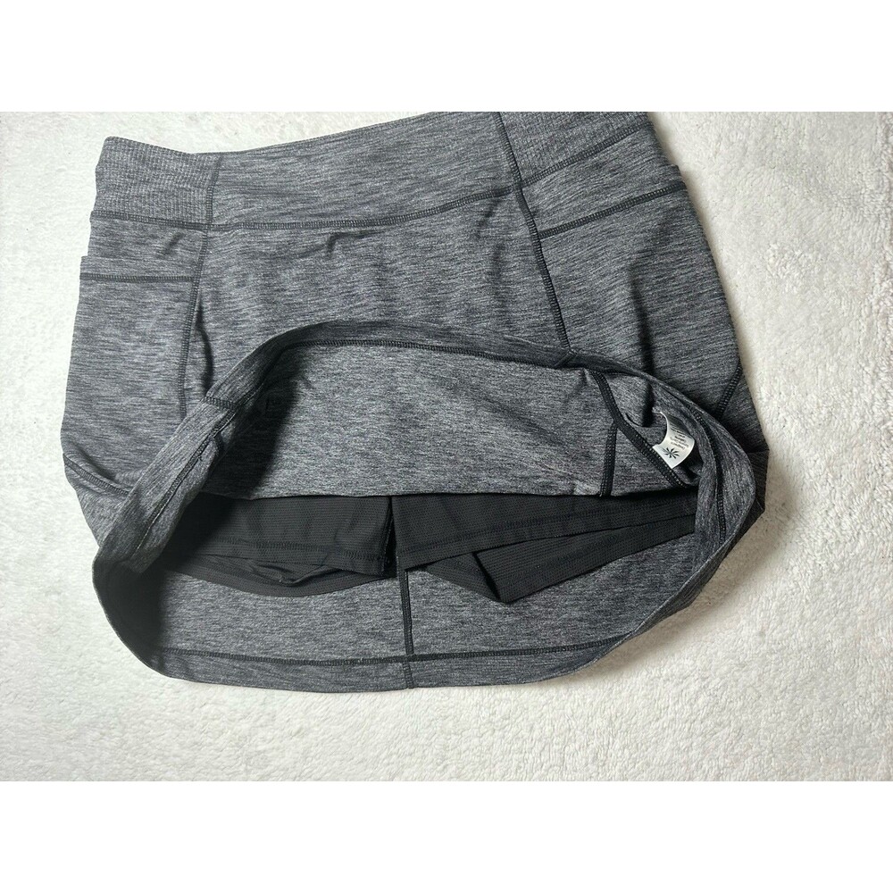 Athleta Excursion Outdoor Skort Women's Sz L Charcoal Gray Shorts Skirt Tennis - Picture 3 of 8
